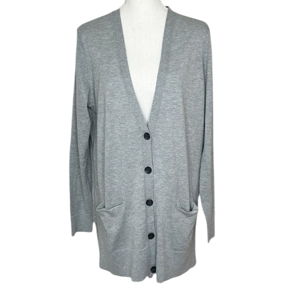 Old Navy Long Line Button Front Cardigan Sweater Gray  Size Large NWOT